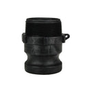 Cople Camlock Dixon de Polipropileno tipo F Macho NPT de 3 pulg. X Macho Adaptador de 3 pulg.