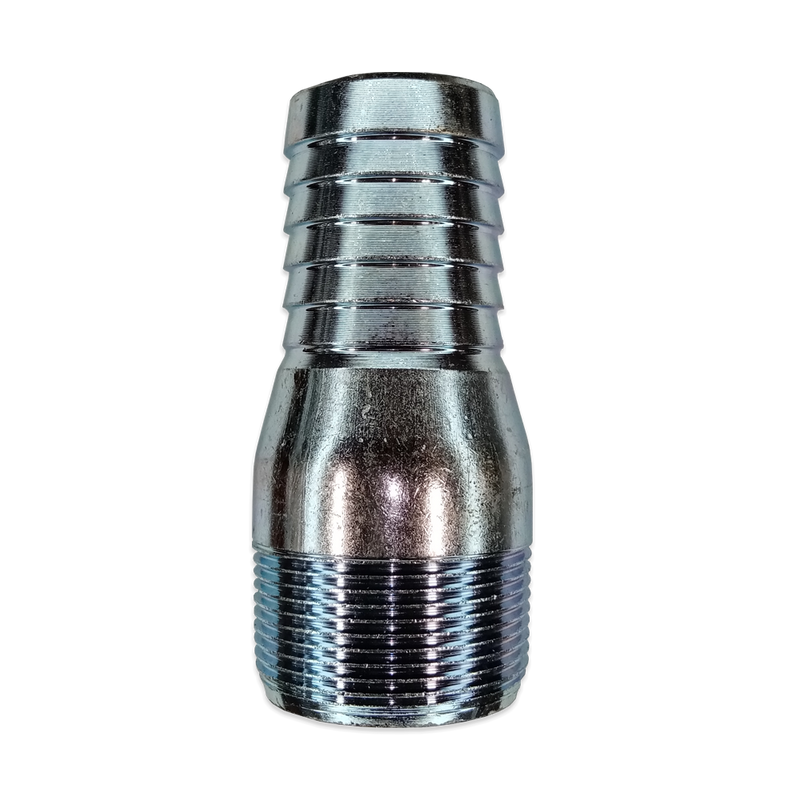 Niple de Botella franja moleteada marca ENCO Galvanizado Macho NPT de 1 pulg. X Espiga de 1 pulg. (GSTC10-I)