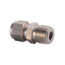 Conector de compresion Pasante Parker de Acero Inoxidable O.D. de 3/8 pulg. X Macho Recto NPT de 1/2 pulg.