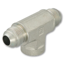 Conexion Tee Union Parker de Acero Macho Flare de 5/8 pulg. X Hembra NPT de 1/2 pulg. al Centro X Macho Flare de 5/8 pulg.