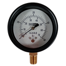 Manometro marca Dewit caratula 2 1/2 pulg, presion de 0-40 oz , seco, escala dual, conexion inferior de 1/4 pulg NTP en Bronce, exactitud 3