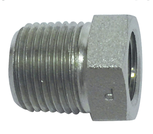 Adaptador Bushing Parker de Acero Macho NPTF de 2 pulg. X Hembra NPTF de 1 pulg.