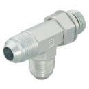 Adaptador Tee Parker de Acero Macho JIC 37 Flare de 5/16 pulg. X Macho SAE 5 O-Ring Lateral X Macho JIC 37 Flare de 5/16 pulg.