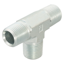 Adaptador Tee Parker de Acero Macho NPT de 1/2 pulg. X Macho NPT de 1/2 pulg. X Macho NPT de 1/2 pulg.
