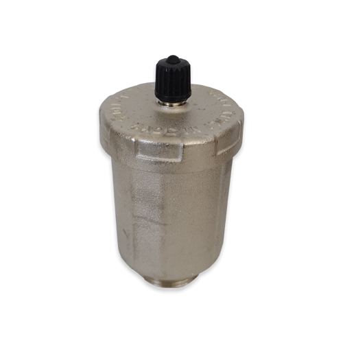 Valvula Eliminadora de aire Automatica para agua o glicol marca TIEMME, Laton 3/4 pulg. Macho BSP, sellos de EDPM 110 C MAX, 146 PSI MAX