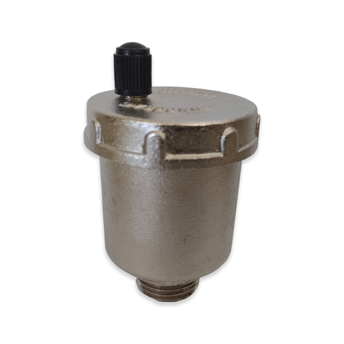Valvula Eliminadora de aire Automatica para agua o glicol, Laton 1/2 pulg. Macho BSP, sellos de EDPM 110 C MAX, 146 PSI MAX