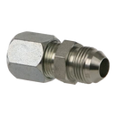 Adaptador Union Parker de Acero SAE Flareless de 1/4 pulg. X Macho JIC 37 Flare de 1/4 pulg.