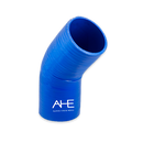 Codo Azul Corto 45 para Manguera AHE de 4 capas de Silicon/Trenzado de poliester, para aire/agua a presion D.I. de 2 pulg. x Long. 9 pulg. 19 PSI;SAE J20R1 Clase A.