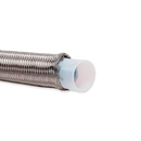 Manguera de Teflon AHE de PTFE/Trenzado de acero Inox, para aire/agua a presion D.I. de 0.625 x Long. 5/8 pulg., 4800 PSI, SAE 100 R14.