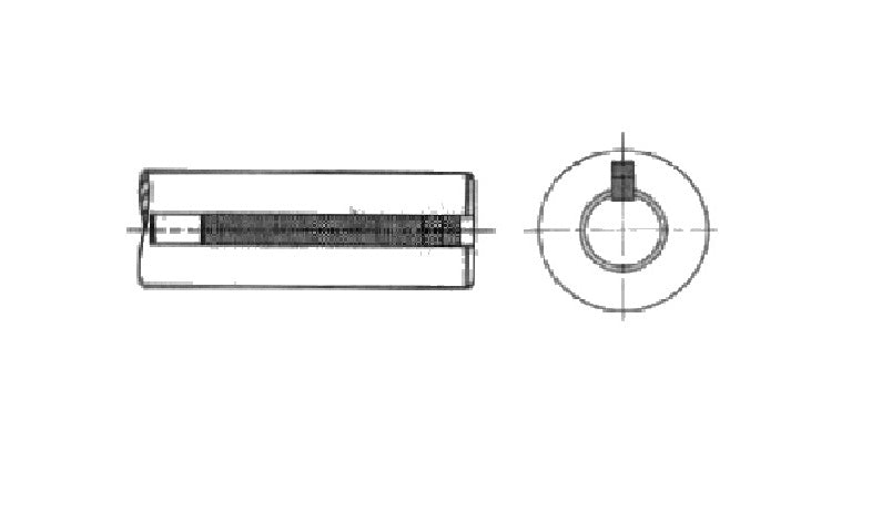Flecha de 32mm, liso, con cunia para motor Parker TF del 80 al 280