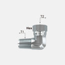 Adaptador codo 90 Covalca de Acero Macho NPT de 1/2 pulg. X Hembra Giratoria NPSM de 1/2 pulg.