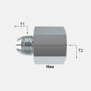 Adaptador Recto Covalca Acero Macho JIC 37 Flare de 1/4 pulg. X Hembra NPT de 1/4 pulg.