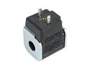 Bobina SUPERCOIL para valvula hidraulica marca Parker, D. I. 5/8 pulg., conector DIN, 24 VCD, potencia 28W