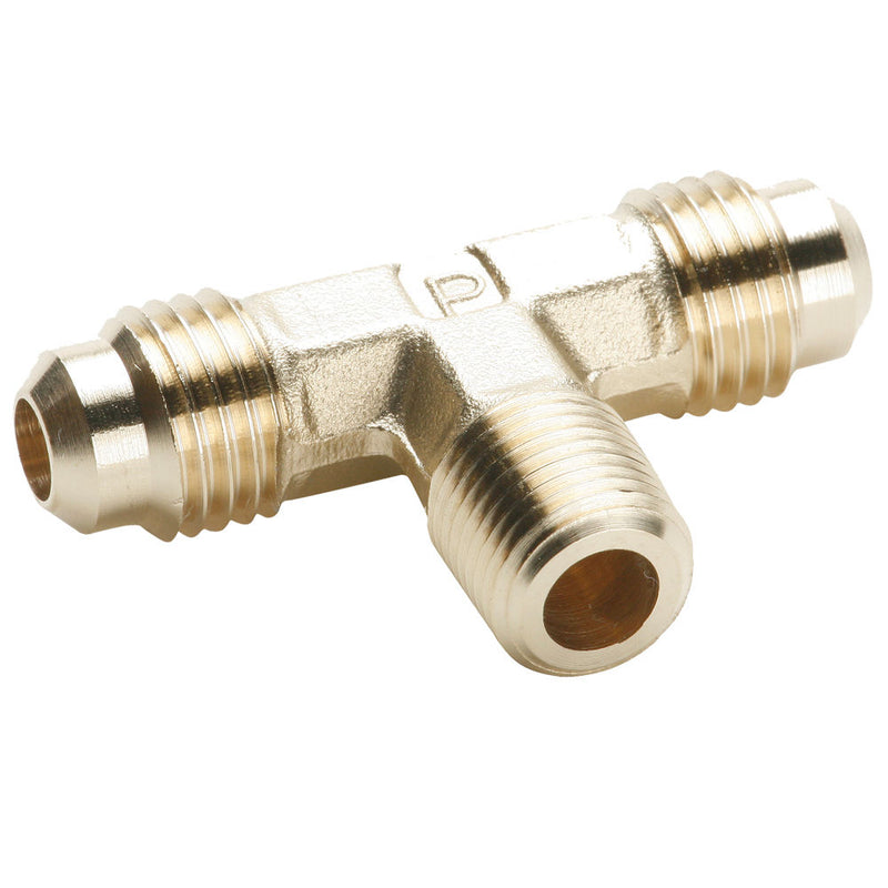 Conexion Tee Union Parker Laton Macho Flare 45 de 3/4 pulg. X Macho NPT de 1/2 pulg. al Centro