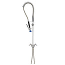 Unidad de Pre Enjuague control dual Fisher Acero inoxidable, Montaje en cubierta con soprte de pared, Valvula de pulverizacion 2.65 gpm