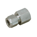 Conector de compresion Parker de Acero Inoxidable O.D. de 1/2 pulg. X Hembra Recta NPT de 1/2 pulg.