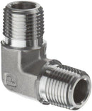 Adaptador codo 90 grados Parker de Acero Inoxidable Macho NPT de 1/2 pulg. Macho NPT de 1/2 pulg.