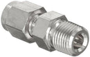 Conector de compresion Parker de Acero Inoxidable O.D. de 1/2 pulg. X Macho Recto NPT de 3/8 pulg.
