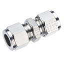 Conector de compresion Union Parker de Acero Inoxidable O.D. de 1/4 pulg. X O.D. de 1/4 pulg.