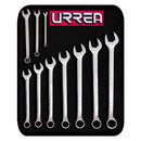 Juego de llaves combinadas 15 grados Urrea de Acero pulido espejo SAE 12 puntas 7/16 pulg. a 1 pulg. 10 pzas