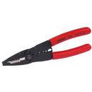 Pinza pelacable Urrea de Acero calibre cable 10-22 AWG corta tornillos y poncha terminales