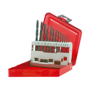 Juego de brocas Urrea Acero Negras Alta velocidad de 1/16 pulg. a 1/4 pulg. Uso industrial 13 pzas