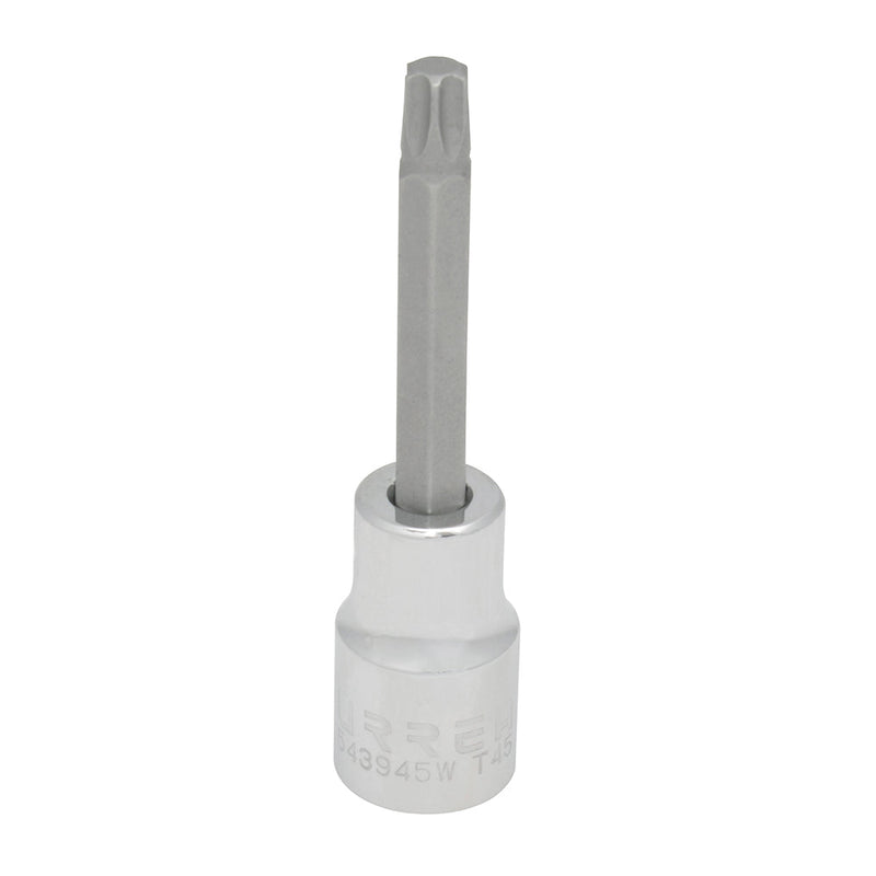 Dado Urrea de Acero Punta torx Boca de T50 X Cuadro de 1/2 pulg. Longitud de 3 5/8 pulg.