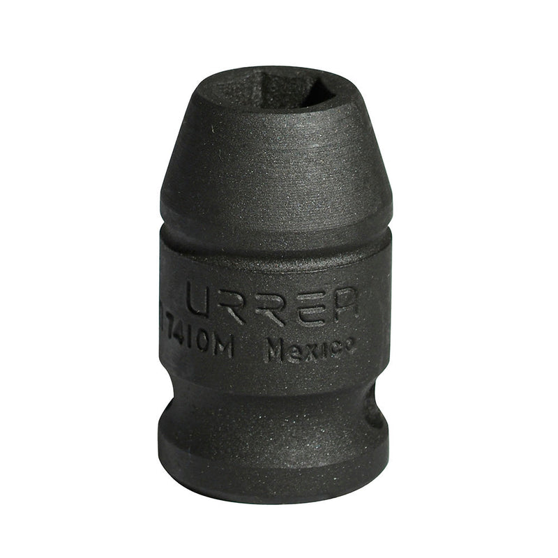 Dado impacto Urrea de Acero Fosfatizado Metrico 6 puntas Boca de 9mm X Cuadro de 1/2 pulg. Longitud de 1 1/2 pulg.