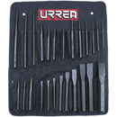 Juego de puntos, punzones, cinceles y botadores Urrea Acero microaleado 26 pzas